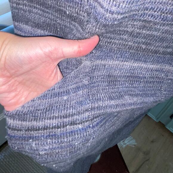 Prana Gray Cowl Neck Sweater Dress Womens Medium Casual Indie Winter Cozy - Picture 5 of 8